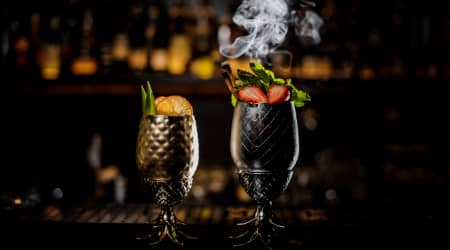 Pair of drinks found at a speakeasy