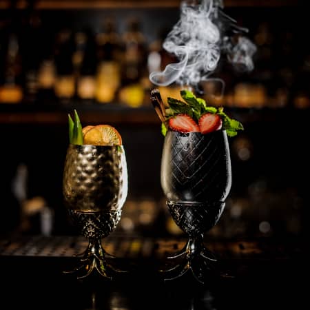 Pair of drinks found at a speakeasy