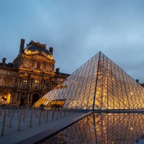 The Louvre in the evening