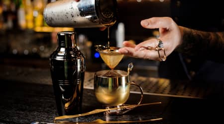 Mixologist at a Speakeasy