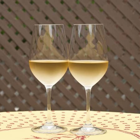Pair of White Wine Glasses