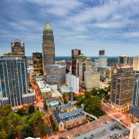 Aerial view of Charlotte
