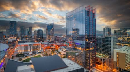 Downtown Nashville from rooftop
