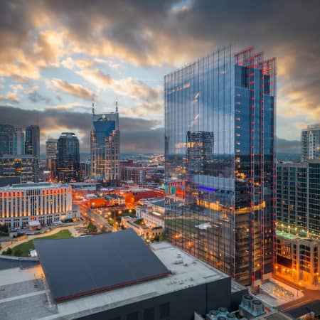 Downtown Nashville from rooftop