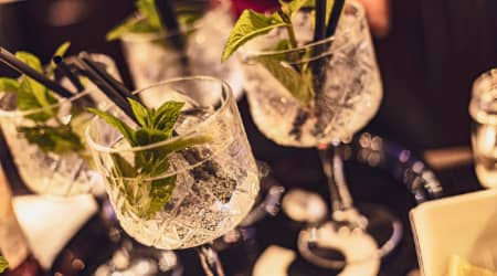 Pair of fancy cocktails