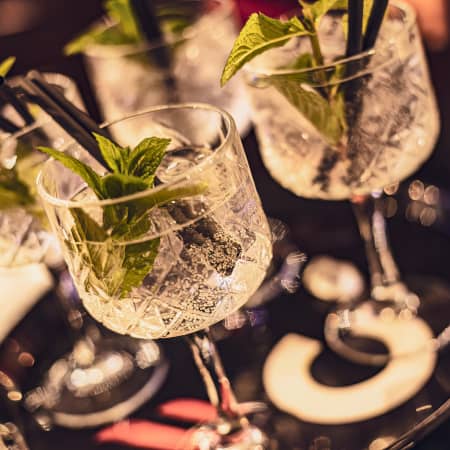 Pair of fancy cocktails