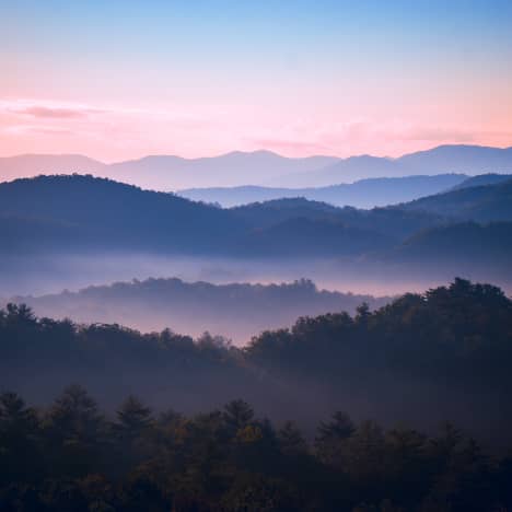 Grand Smoky Mountains Aerial view