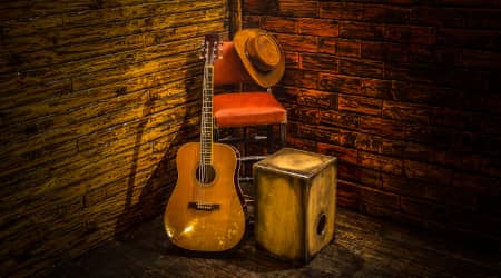 Instruments on a Bar Stage