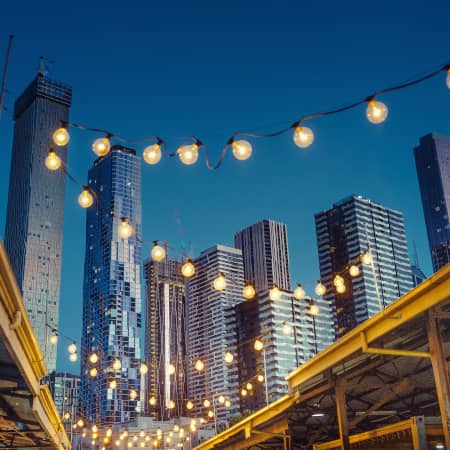 Overhead Lights at Queen Victoria Market