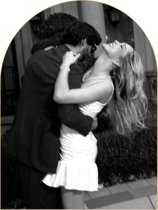 Couple dancing in public