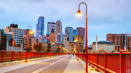 Walking the Stone Arch Bridge