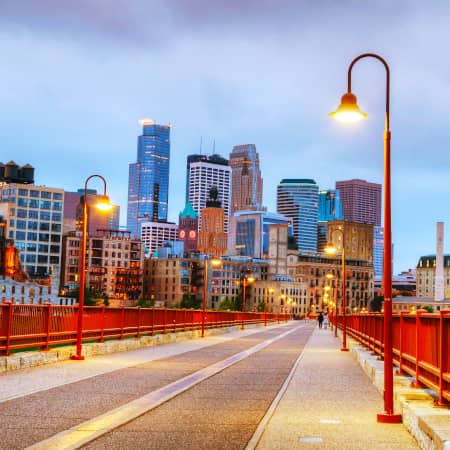 Walking the Stone Arch Bridge