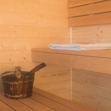 Traditional sauna interior