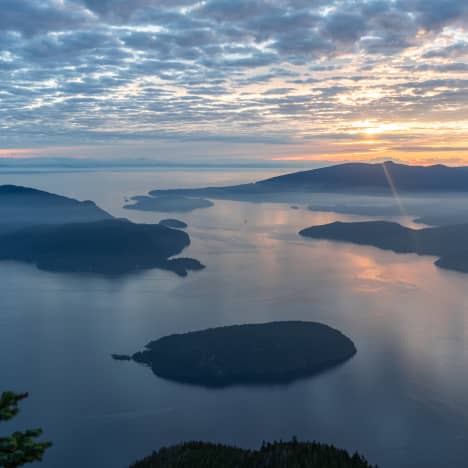 Aerial view of Howe Sound