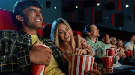 Couple on a movie date