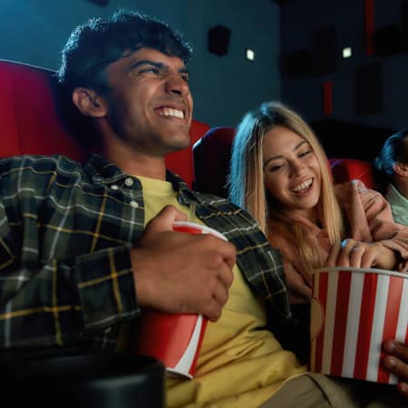 Couple on a movie date