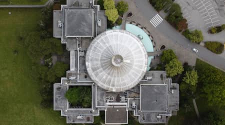 Overhead view of the Museum of Vancouver