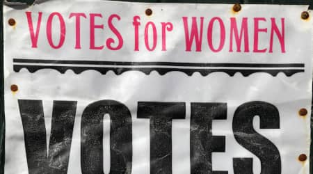 Womens Suffrage political sign