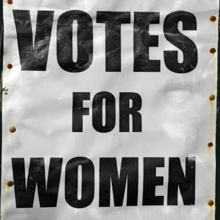 Womens Suffrage political sign
