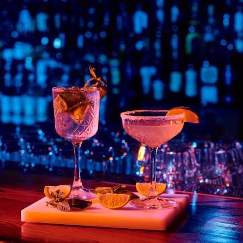 Two speciality cocktails