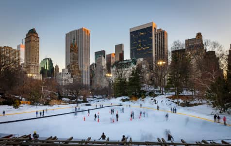 Ice skating pond in Central Park